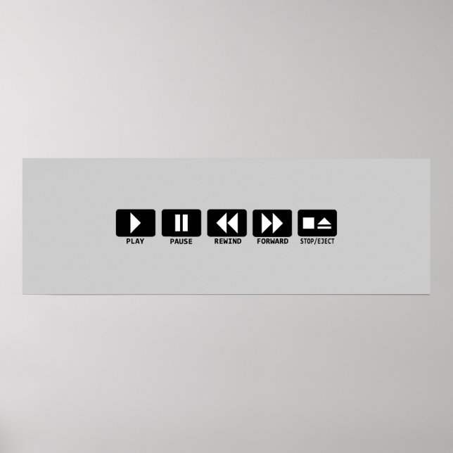 Póster play.pause.rewind.forward.stop (Frente)