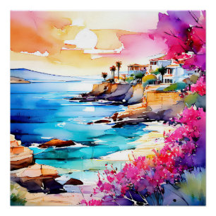 Póster "Playa aislada"