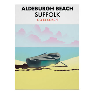 Póster Playa Aldeburgh Suffolk