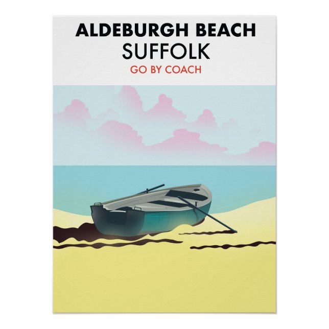 Póster Playa Aldeburgh Suffolk  (Anverso)