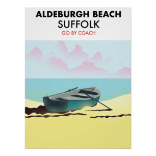 Póster Playa Aldeburgh Suffolk