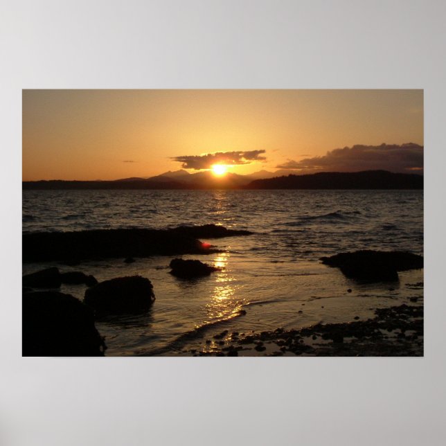 Póster Playa Alki, Sunset (Frente)