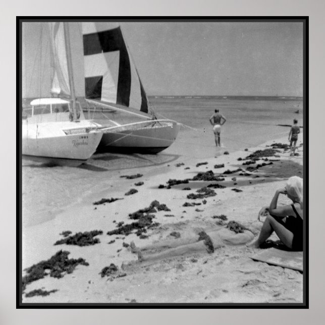 Póster Playa antigua de Hawái (Frente)