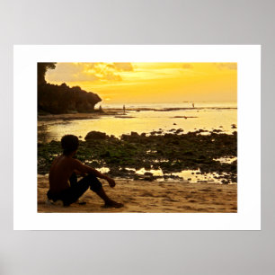 Póster Playa blanca Bali de Padang del poster (24" x18")