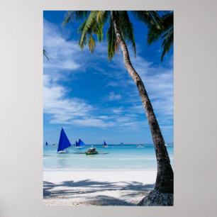 Póster Playa blanca el   Boracay, Filipinas