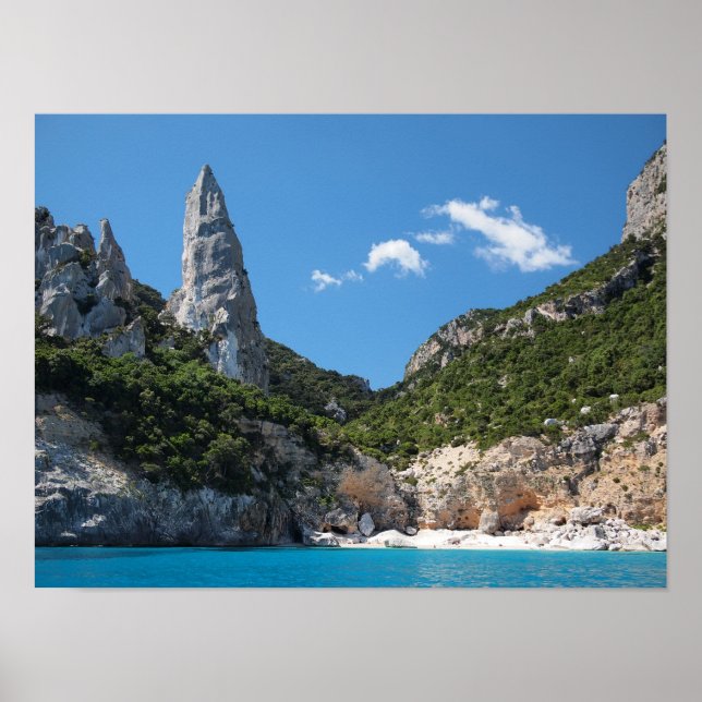 Póster Playa Cala Goloritze, poster de Cerdeña (Frente)