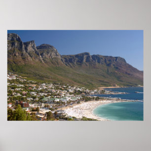 Póster Playa Camps Bay y los Doce Apóstoles