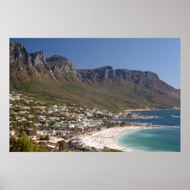 Póster Playa Camps Bay y los Doce Apóstoles (Frente)