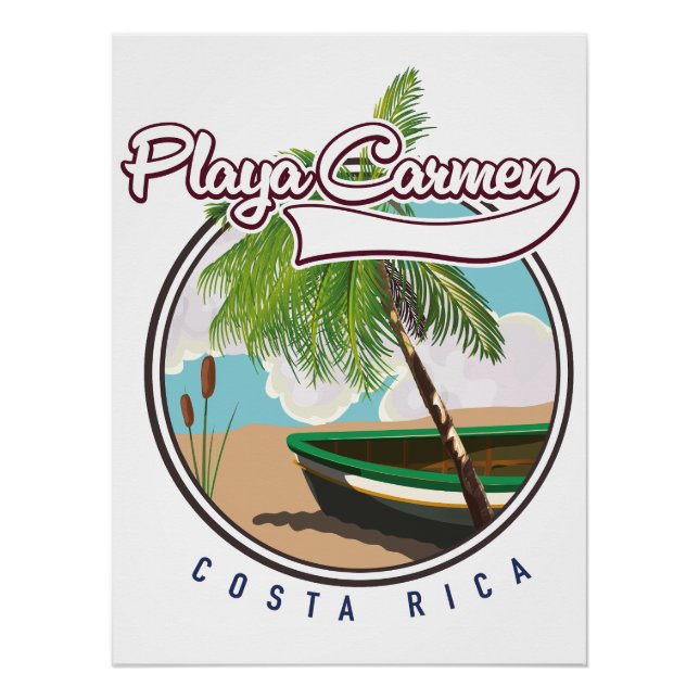 Póster Playa Carmen Costa Rica (Anverso)