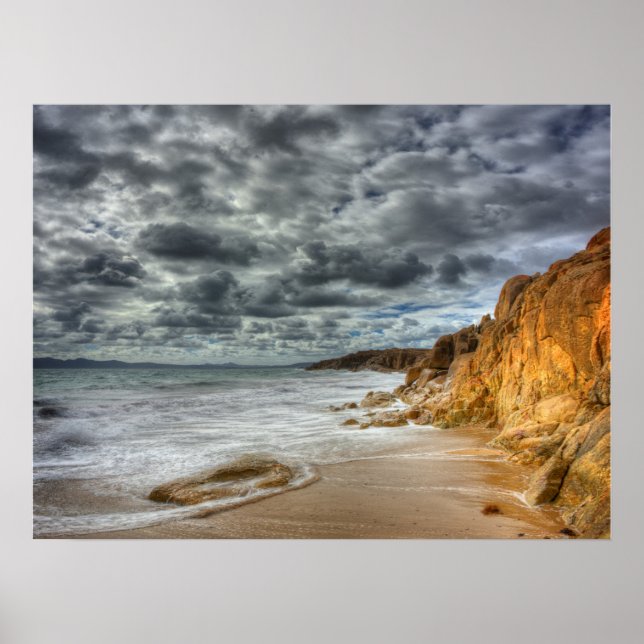 Póster Playa de Allports | Isla Flinders, Tasmania (Frente)