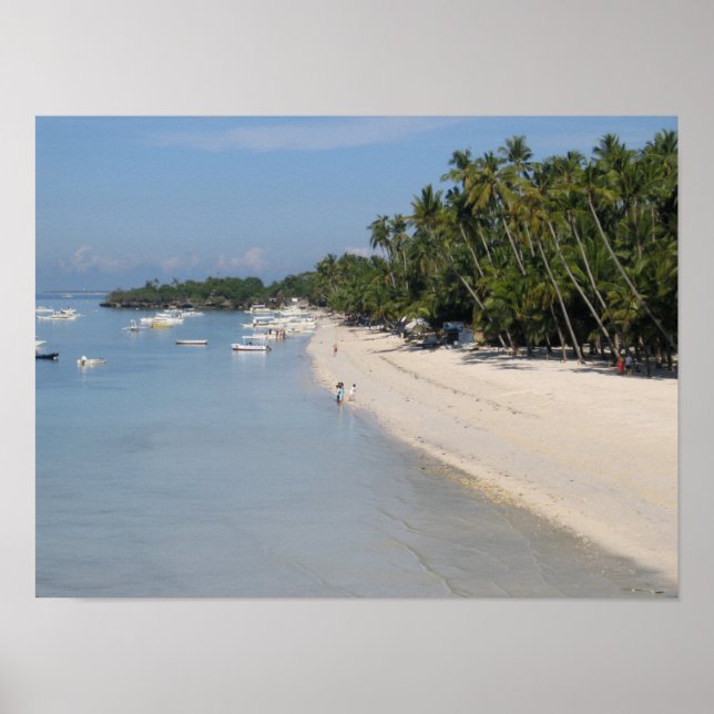 Póster Playa de Alona, isla de Panglao, Bohol, Filipinas (Frente)