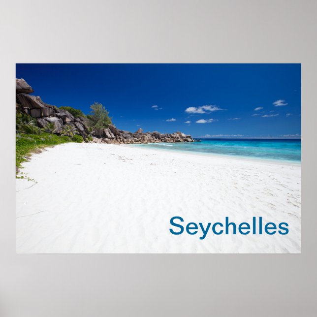 Póster Playa de arena blanca (Frente)