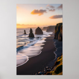 Póster Playa de Arena Negra