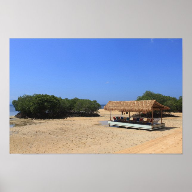 Póster Playa de arena tropical (Frente)