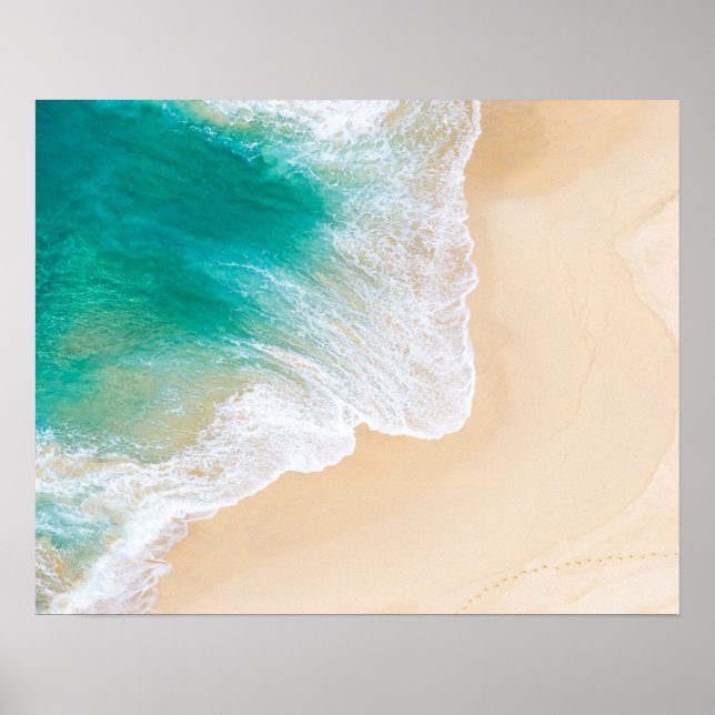Póster Playa de arena tropical - Olas - Fotograma con vis (Frente)
