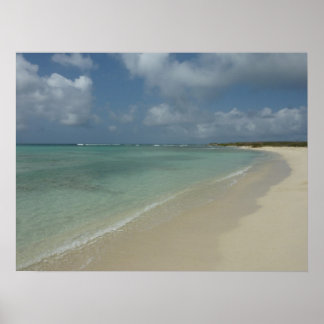 Póster Playa de Aruba II Bonita Escena Natural