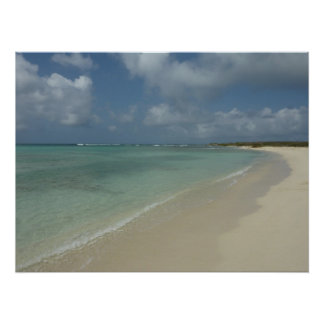 Póster Playa de Aruba II Bonita Escena Natural
