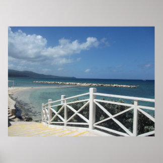 Póster Playa de Bahía Montego, Jamaica
