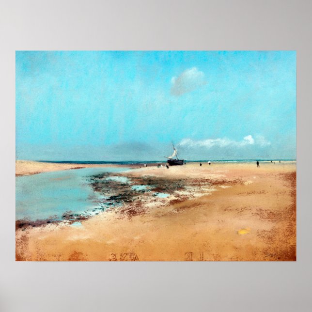 Póster Playa de baja marea (boca del río), Edgar Degas (Frente)