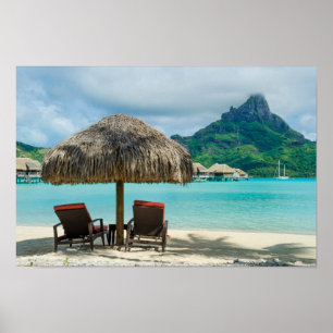 Póster Playa de Bora Bora poster