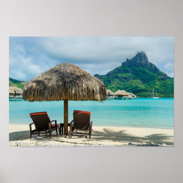 Póster Playa de Bora Bora poster (Frente)