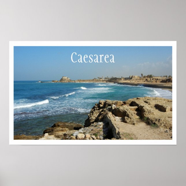 Póster Playa de Caesarea, Caesarea, Israel (Frente)
