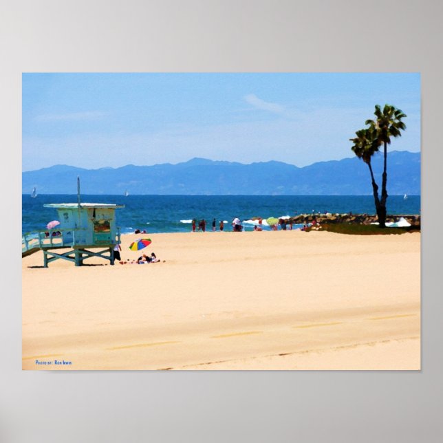 Póster Playa de California pintada (Frente)