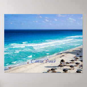 Póster Playa de Cancún, México
