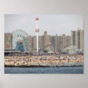 Póster Playa de Coney Island