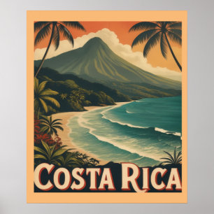 Póster Playa de Costa Rica, Pura Vida