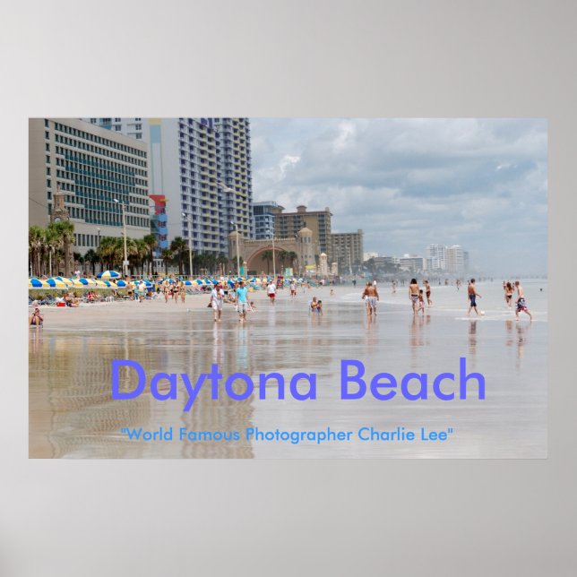 Póster Playa de Daytona, "World Famou... (Frente)