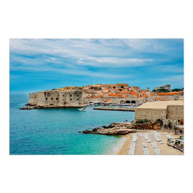 Póster Playa de Dubrovnik (Anverso)