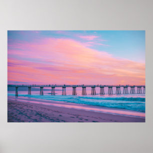 PÓSTER PLAYA DE HERMOSA, CALIFORNIA, LOS E.E.U.U.