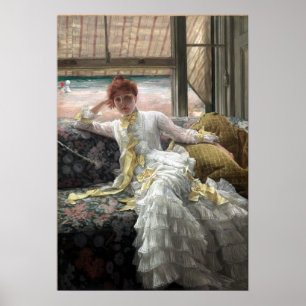 Póster Playa de James Tissot (espécimen de julio de un