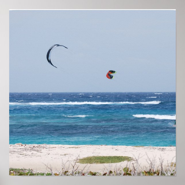Póster Playa de Kitesurfing (Frente)