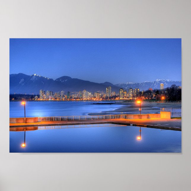 Póster Playa de Kitsilano, Vancouver, Canadá (Frente)