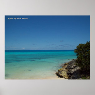 Póster Playa de la Bahía de Achilles, Bermudas