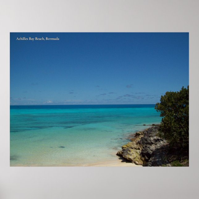 Póster Playa de la Bahía de Achilles, Bermudas (Frente)