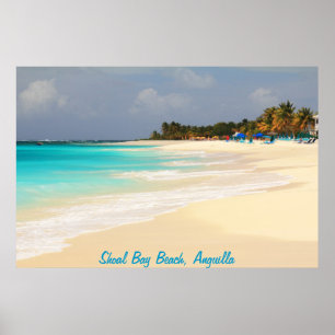Póster Playa de la bahía del bajío, Anguila