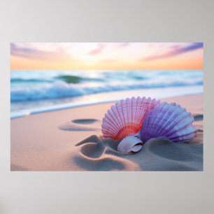 Póster Playa de la costa: naturaleza Serene Tranquila