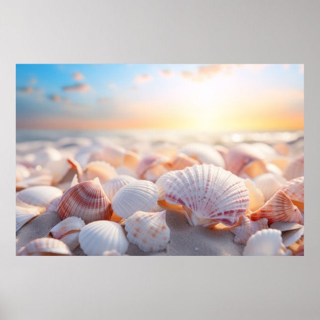 Póster Playa de la costa: naturaleza Serene Tranquila (Frente)