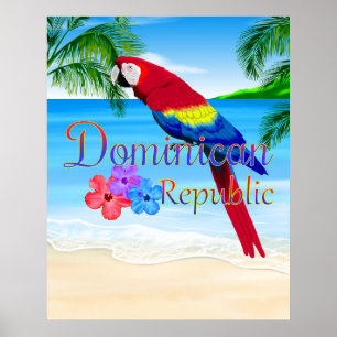 Póster Playa de la República Dominicana