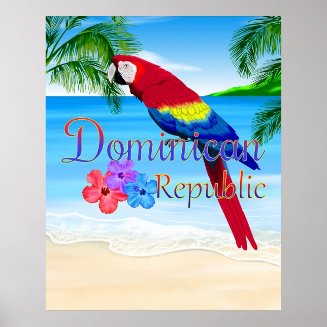 Póster Playa de la República Dominicana (Frente)
