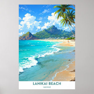 Póster Playa de Lanikai, Hawaii