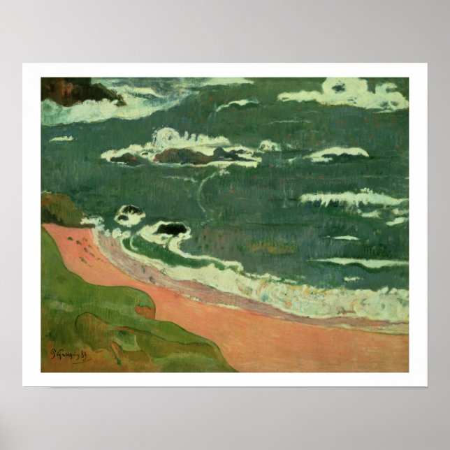 Póster Playa de Le Pouldu, 1889 (Frente)