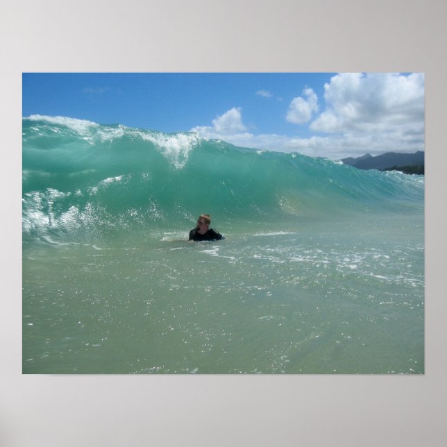 Póster Playa de los soldados en Oahu (Frente)