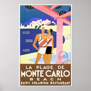 Póster Playa de Montecarlo
