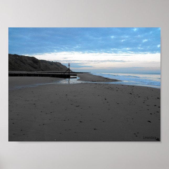 Póster Playa de Mundesley, Norfolk, por Alexandra Cook (Frente)