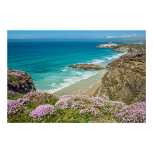 Póster Playa de Newquay en Cornwall North