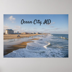 Póster Playa de Ocean City, Maryland